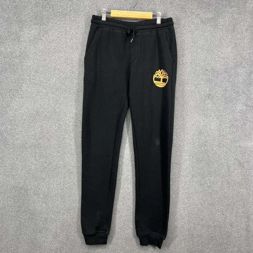 Timberland Black Hoodie Sweatshirt Jogger Pants Set Youth L 14-16 Gold Tree Logo